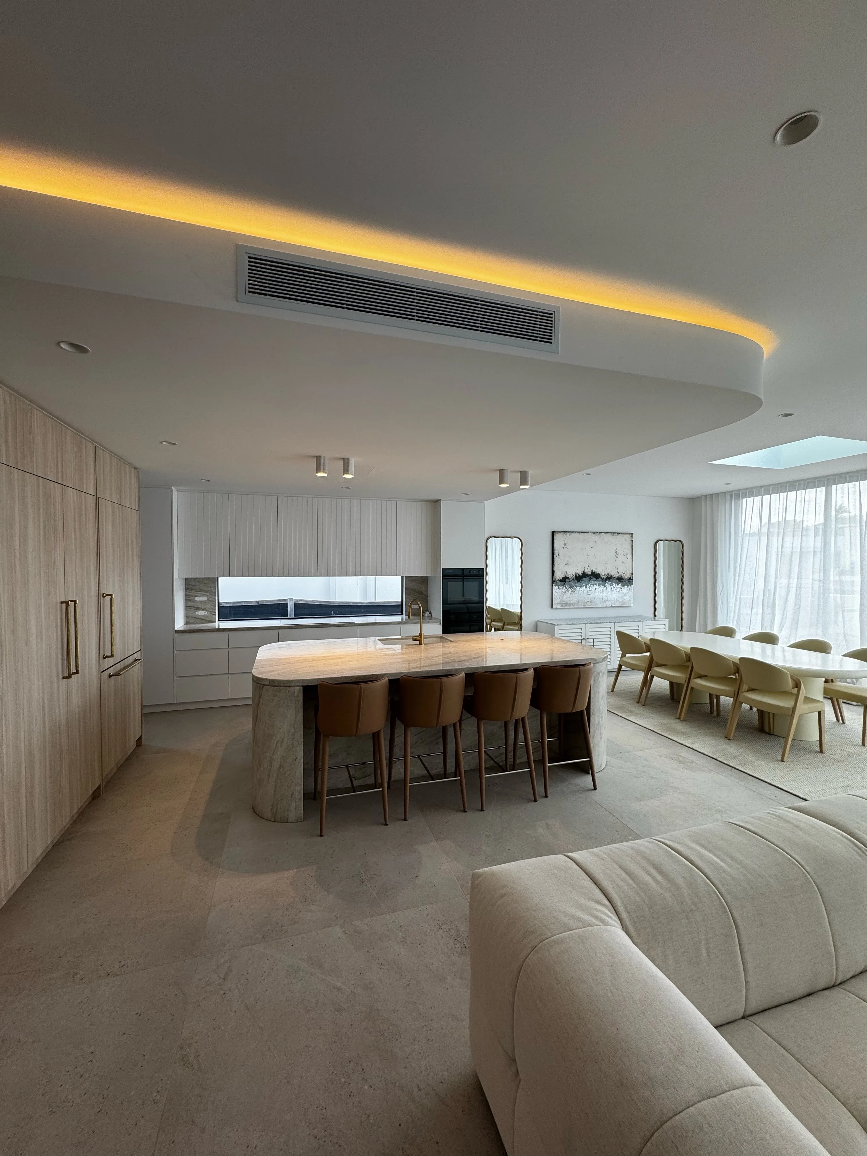 Custom build dining and living space by BuiltByAJ, Blakehurst Sydney
